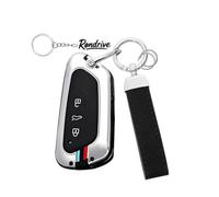 Rondrive Coque de clé de voiture compatible avec VW Seat Leon MK4 Tarraco Ateca Leon pour Ford Capri EV 2025 2026, en silicone lumineux, argenté