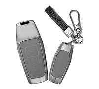 Rondrive Coque de e voiture en métal et cuir pour Audi 2026 2025 compatible avec Audi A3 A5 A5L S5 A6 A6L S6 RS6 Q5 SQ5 Q6 SQ6 RSQ6 E-tron, gris