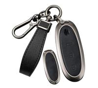 Rondrive Coque de protection de clé compatible avec Dongfeng Nammi Box 2024 2025 2026 3 boutons Coque de clé de voiture avec porte-clés B Noir