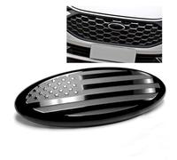 Rondrive Emblème noir 23 cm - Pour Ford F150 F250 Explorer Ranger Bronco - Avant et arrière - Motif drapeau américain - Logo autocollant pour calandre et hayon - Accessoires de décoration - Badge