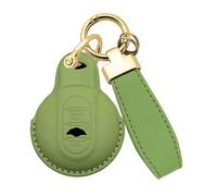 Rondrive Étui de clé de voiture en cuir compatible avec Mini Cooper Girly pour Mini Cooper à toit rigide Clubman Countryman Paceman, vert pastel