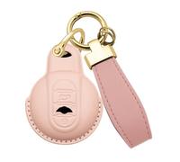 Rondrive Étui de clé de voiture en cuir compatible avec Mini Cooper Girly pour Mini Cooper Hardtop Clubman Countryman Paceman, rose pastel