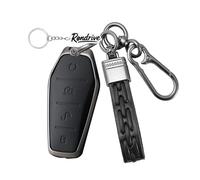 Rondrive Étui de e voiture en cuir métallisé - Convient pour BYD Seal U DM-I Song Plus EV Sealion 7 Atto 2 /3 Tang Dolphin Surf Han Seal 6 DM-i - Accessoire noir