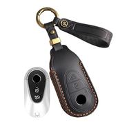 Rondrive Étui de protection en cuir pour e voiture Mercedes E S W206 W223 2024 2026 GLC X254 S206 CLE 2025 C220 EQE V295 EQS Noir