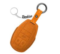 Rondrive Étui de protection en daim pour e voiture Bentley Bentayga Continental AWD/Phev Flying Spur 2019-2026, cousu à la main, 3 boutons, orange