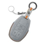 Rondrive Étui de protection en daim pour e voiture Bentley Bentayga Continental AWD/Phev Flying Spur 2019-2026, cousu à la main, 4 boutons, gris clair