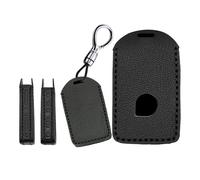 Rondrive Étui pour clé en cuir fait main compatible avec Volvo EX40 2026 2025 XC40 XC60 XC90 S60 S90 V60 V90 C40 EC40 Noir