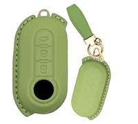 Rondrive Housse de clé de voiture en cuir compatible avec Fiat 500 500C 500L 500X Brava Doblo Ducato Fiorino Punto Panda Palio Qubo Girly Vert pastel