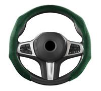 Rondrive Housse de volant de voiture - En daim - Universelle - Antidérapant et durable - Pour volants de 37 à 38 cm - Accessoire intérieur - Vert