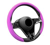 Rondrive Housse de volant en cuir - Universelle - Été et hiver - Protection de volant - Pour volants ronds de 37 à 38,5 cm - Type D - Antidérapant - Accessoire de voiture intérieur - Violet