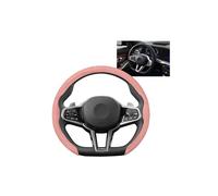 Rondrive Housse de volant segmentée aspect daim antidérapant - Convient pour VW Golf BMW Audi Mercedes Opel Dacia Sport - Housse de volant universelle 37-38 cm - Rose