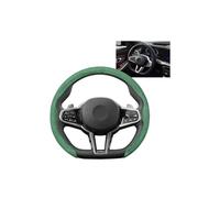 Rondrive Housse de volant segmentée aspect daim antidérapant pour VW Golf BMW Audi Mercedes Opel Dacia Sport Design universel 37-38 cm Vert foncé