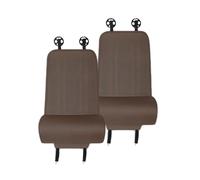 Rondrive Lot de 2 housses de siège de voiture avec extension de jambe - Pour Chevrolet Silverado 1500 2500HD Suburban Tahoe 2026 2025 2024 - Coussin de siège de voiture en cuir - Marron châtaigne