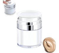 Ronds 50ml Airless Pump Conteneurs,Rechargeable Distributeur Crème Vides Pots,Plastique Pour Baume Lèvres Échantillon
