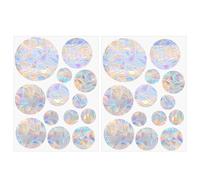 Ronds Autocollant Anti-Collision,26 PCS Anti Collision Arc-en-Ciel Fenêtre Rainbow Prism Autocollant en Verre Sun Catcher Sticker Fenetre pour Fenêtre Protection Contre Les Oiseaux