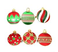 Ronds De Serviette De Noël Set De 6 Alliage Design Sapin 47x4cm 5x4cm | Alloy Material, Festive Tree Motif, 4.7x4cm Size, Red And Green Colours, pour ideal For Christmas Dinners And Parties