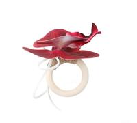 Ronds de serviette en bois sur le thème de l'orchidée conçus selon des principes nordiques pour tables de mariage et tables d'hôtellerie (B)