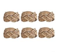 Ronds de Serviette en Rotin pour tressé 6pcs pour déco Table | Artisanat , finition sophistiquée, touche romantique, élégance pour dîner et mariage