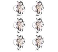 Ronds de Serviette en Tulle Transparent Double Couche en Forme de Fleur à Cinq pétales, décorations de Table Artisanales, idéales pour la Saint-Valentin et Les Anniversaires, cérémonie de Mariage, en