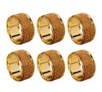 Ronds de serviette étincelants pour l'extérieur avec pièces de taille 6 fabriqués à partir de pierre transformant les repas ordinaires en expériences extraordinaires (jaune)