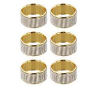 Ronds de serviette étincelants pour l'extérieur avec pièces et taille 6 fabriqués à partir de pierre transformant les repas ordinaires en expériences extraordinaires (blanc)