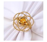 Ronds de serviette Porte-serviettes, Lot de 12 boucles de nappe de table de mariage en forme de rose creuse, décoration d'hôtel, anneaux de serviette