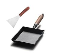 Rong Tian X Poêle à tamagoyaki en fonte pré-enduite - 22,9 x 17,8 cm - Idéale pour omelettes aux œufs japonaises