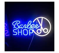 RONGCH Néon Enseignes lumineuses Decor Enseigne Au Néon Barber Shop Pour Salon De Coiffure LED Panneau De Magasin D'affaires Lampe De Décoration Murale Panneau Magasin De Coiffeur 42cmx20cm