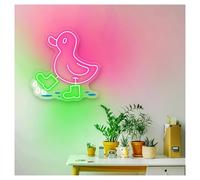 RONGCH Néon Enseignes lumineuses Decor Enseigne Au Néon Canard Avec Luminosité Réglable, Idéale Pour Une Chambre D'enfant Ou Une Décoration Murale, 45cmx48cm(Ré)