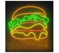 RONGCH Néon Enseignes lumineuses Decor Enseigne Au Néon Pour Restaurant Burger, Décoration Murale Pour Améliorer La Vie, 50cm