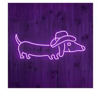 RONGCH Néon Enseignes lumineuses Decor Enseigne Au Néon Teckel, Idéale Pour La Décoration D'une Animalerie, Luminosité Réglable, 50cm(G)
