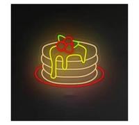 RONGCH Néon Enseignes lumineuses Decor Enseigne Lumineuse Au Néon Pour Crêpes, Alimentée Par USB, Idéale Pour Les Boutiques De Desserts 25cmx40cm(B)