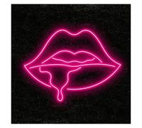 RONGCH Néon Enseignes lumineuses Decor Enseigne Lumineuse En Forme De Lèvres, Intensité Variable, Idéale Pour Une Chambre, Une Salle De Fête, Un Bar, Un Salon, Une Décoration Murale(35cm)