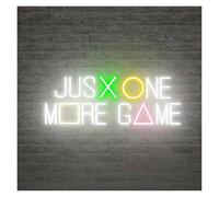 RONGCH Néon Enseignes lumineuses Decor Enseigne Lumineuse Just One More Game À Intensité Variable Alimentée Par USB Pour Salle De Jeux, Maison, Chambre À Coucher, Décoration Murale 45cm(C)