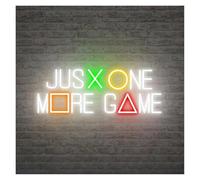 RONGCH Néon Enseignes lumineuses Decor Enseigne Lumineuse Just One More Game À Intensité Variable Alimentée Par USB Pour Salle De Jeux, Maison, Chambre À Coucher, Décoration Murale 45cm(UNE)