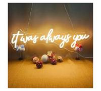 RONGCH Néon Enseignes lumineuses Decor Enseigne Lumineuse LED It Was Always You À Intensité Variable Pour Mariage, Fiançailles, Amoureux, Demande En Mariage, Décoration Murale, 50cmx14.4cm