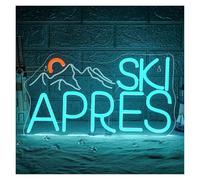 RONGCH Néon Enseignes lumineuses Decor Enseigne Lumineuse Murale Ski Apres Au Néon Pour Les Stations De Ski Et Les Amateurs De Sports D'hiver, Avec Luminosité Réglable Et Éclairage 42cmx22cm