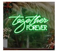 RONGCH Néon Enseignes lumineuses Decor Enseigne Lumineuse Néon Together Forever à Intensité Variable Pour Mariage, Décoration Murale Romantique, Fête De Fiançailles 51x25.5cm(C)