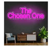 RONGCH Néon Enseignes lumineuses Decor Enseigne Lumineuse The Chosen One Décoration Murale Pour École, Bibliothèque, Chambre, Fête D'anniversaire, Pour Ami, Alimentée Par USB,40.6х13.3cm