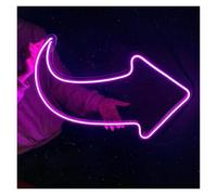 RONGCH Néon Enseignes lumineuses Decor Flèche De Direction Néon Faite À La Main, Panneau Pour L'entrée D'un Magasin, D'un Bar, Décoration De Direction,25cmх18cm(UNE)