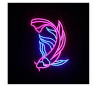 RONGCH Néon Enseignes lumineuses Decor Lampe Néon À Intensité Variable En Forme De Poisson Koi Pour Fête, Club, Caverne D'homme, Bar, Salle De Jeux, Décoration D'anniversaire Surprise 40cm×28cm