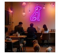 RONGCH Néon Enseignes lumineuses Decor Lumières Néon Chat Et Chien, Luminosité Réglable, Adaptées À La Décoration Murale D'une Animalerie Ou D'une Chambre À Coucher, 29cmx38cm(C)