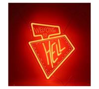 RONGCH Néon Enseignes lumineuses Decor Néon Welcome To Hell Idéal Pour Les Salles De Jeux Et Les Décorations Murales De Fête 36.8x31.5cm