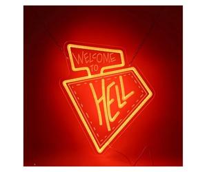 RONGCH Néon Enseignes lumineuses Decor Néon Welcome To Hell Idéal Pour Les Salles De Jeux Et Les Décorations Murales De Fête 36.8x31.5cm