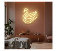 RONGCH Néon Enseignes lumineuses Decor Néons Cygne À Luminosité Réglable, Adaptés À La Décoration Murale D'une Chambre À Coucher Ou D'un Studio, 38cmx38cm(UNE)