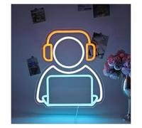 RONGCH Néon Enseignes lumineuses Decor Néons De Travail, Enseignes Réglables, Alimentation USB, Adaptés Aux Bureaux, Immeubles De Bureaux, Studios Et Salles De Jeux 32cmх36.3cm