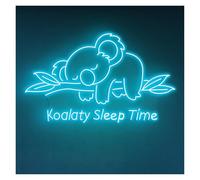 RONGCH Néon Enseignes lumineuses Decor Panneau Néon Koala Sleep Time, Idéal Pour Décorer Une Maison De Zoo, Luminosité Réglable, 58cm(G)