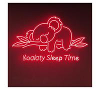 RONGCH Néon Enseignes lumineuses Decor Panneau Néon Koala Sleep Time, Idéal Pour Décorer Une Maison De Zoo, Luminosité Réglable, 58cm(B)