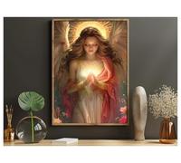 RONGCH Tableau Déco Nature 1 Pièce Affiche d'art Mural De Mythologie Belle Toile d'ange Pur Dessin De Foi Dévot Décoration De Maison pour Salon Et Chambre À Coucher(E,20x30)