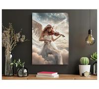 RONGCH Tableau Déco Nature 1 Pièce Affiche d'art Mural De Mythologie Belle Toile d'ange Pur Dessin De Foi Dévot Décoration De Maison pour Salon Et Chambre À Coucher(Ré,20x30)